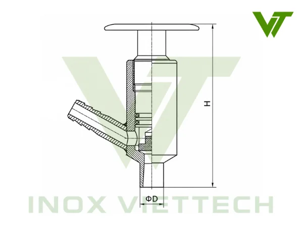 Van Lấy Mẫu Ren Inox Vi Sinh Bản vẽ kỹ thuật van lấy mẫu ren vi sinh