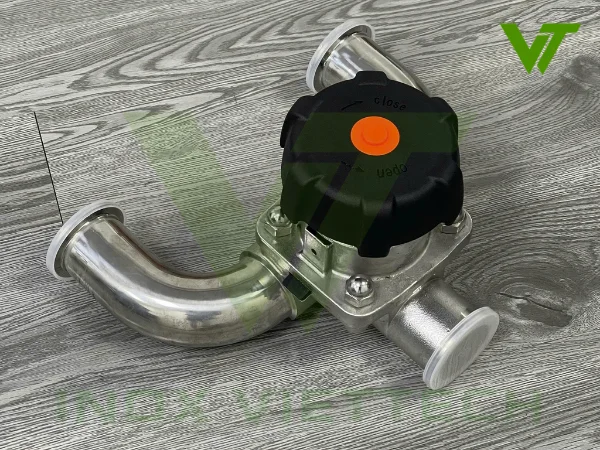 Van Màng Kép Vi Sinh Inox Van màng kép tay nắm