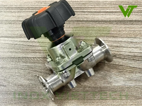 Van Màng Kép Vi Sinh Inox Van màng kép thân thông thường
