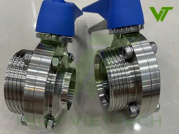 Van Bướm Vi Sinh Tay Kẹp Van bướm vi sinh tay kẹp hàn – rắc co